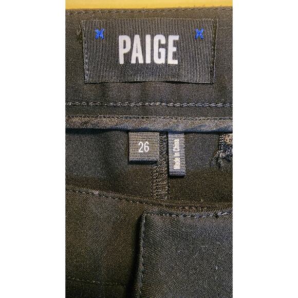 Paige Skinny Black Zipper Front Pants Ankle Size 26 - Picture 5 of 8